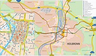 Heilbronn Tourist Map - Heilbronn Germany • mappery