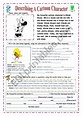 a cartoon character worksheet with the words describing how to use it ...