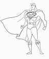 Impresionante Superman para colorear, imprimir e dibujar –ColoringOnly.Com