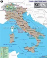 Map Northern Italy of italy and switzerland 800 X 982 pixels | Italy ...