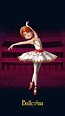 1080P free download | Ballerina Red, cartoon, ballet, girl, children ...