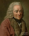 Portrait of Voltaire, Francois Marie Arouet Painting by Pierre Michel Alix