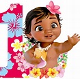 Tarjeta de invitación Gratis Moana Bebé