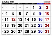 Calendario Octubre 2021 Para Imprimir - mantlemoms