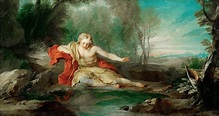 François Lemoyne (1688-1737) -- Narcissus Contemplating His Image ...