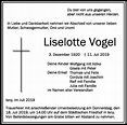 Traueranzeigen von Liselotte Vogel | schwaebische.de Trauerportal