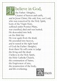 Apostles Creed English Catholic Prayer Card / Printable A4 Wall Art ...