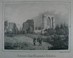 Ruinen des Klosters Eldena. Lithographie aus "Pomerania". Stettin ...