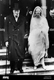 Winston Churchill escorts his daughter, Diana Churchill, to the church ...