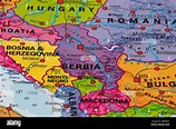 Europe, map of Serbia Stock Photo - Alamy