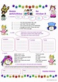Some activities to revise 2: English ESL worksheets pdf & doc