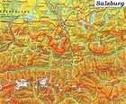 Detaillierte karte von Land Salzburg