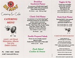 Beans Catering and Cafe Menu, Menu for Beans Catering and Cafe ...
