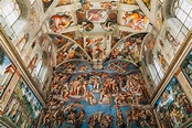 A arte de Michelangelo em Roma, Itália