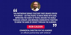 Rob Calder, Commercial Director for The Hundred on official partnership ...