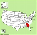 Georgia Location On The U S Map - Bank2home.com