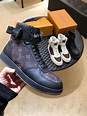 Louis Vuitton lv man shoes leather sport style sneakers trainers high ...