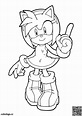 Amy Rose es amable y enérgica libro de colorear, Sonic el erizo libro ...