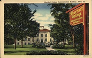 Shurtleff College Administration building Alton, IL Postcard