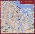 Le centre-ville de Amsterdam map - Carte du centre-ville d'Amsterdam ...