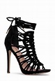 Shoedazzle Sandals-Dressy - Single Sole Analiza Lace Up Heeled Sandal ...