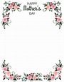 Printable Floral Mothers Day Page Border