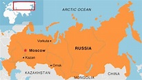 Mosca sulla mappa - Mosca posizione sulla mappa (Russia)