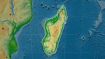 Madagascar Physical Map of Relief - OrangeSmile.com