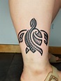 Cool Polynesian tribal turtle tattooed by Claire | Polynesian tattoo ...