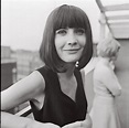 SANDY SHAW: photographed on the balcony at the EMI offices, at a party ...