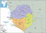 Sierra Leone Political Wall Map by GraphiOgre - MapSales
