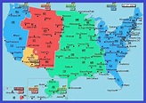 Printable Time Zone Map With States