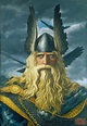 FRAMED Norse God Odin Canvas Wall Art Decoration | Norse Art, Wotan ...