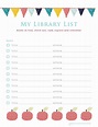 Printable Book List - Printable Templates