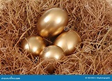 Huevos de oro imagen de archivo. Imagen de paja, riquezas - 1821833