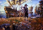 03 - Colonists Landing at Jamestowne | Jamestown colony, Jamestown ...