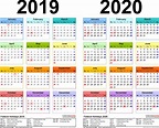 2019 2020 Year At A Glance Printable