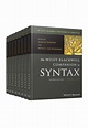 The Wiley Blackwell Companion to Syntax: 8 Volume Set by Everaert ...