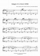 Albinoni – Adagio in G minor piano arrangement