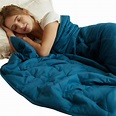 MerryLife Weighted Blanket 20 lbs 60" X 80" Twin Size | Glass Beads ...