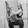 American actress Barbara Trentham painting, UK, 6th December 1971. News ...