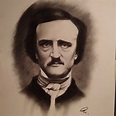 Dibujo original de Edgar Allan Poe ilustración vintage a lápiz y ...