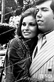 Raquel Welch hugging her second husband Patrick Curtis. American ...