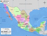 Mapa de México dividido por estados | DESCARGAR MAPAS