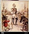 Caricatura emperador de Alemania, Guillermo II, en un viaje de 1898 Alemania Fotografía de stock ...
