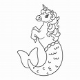 Mermaid Unicorn Coloring Pages & coloring book.