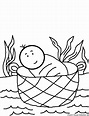 Church House Collection Blog: Baby Moses In The Basket Coloring Page