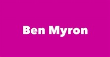 Ben Myron - Spouse, Children, Birthday & More