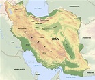 Mapa Fisico De Iran - Mapa Asia