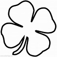 4 Leaf Clover Coloring Pages Linear - XColorings.com